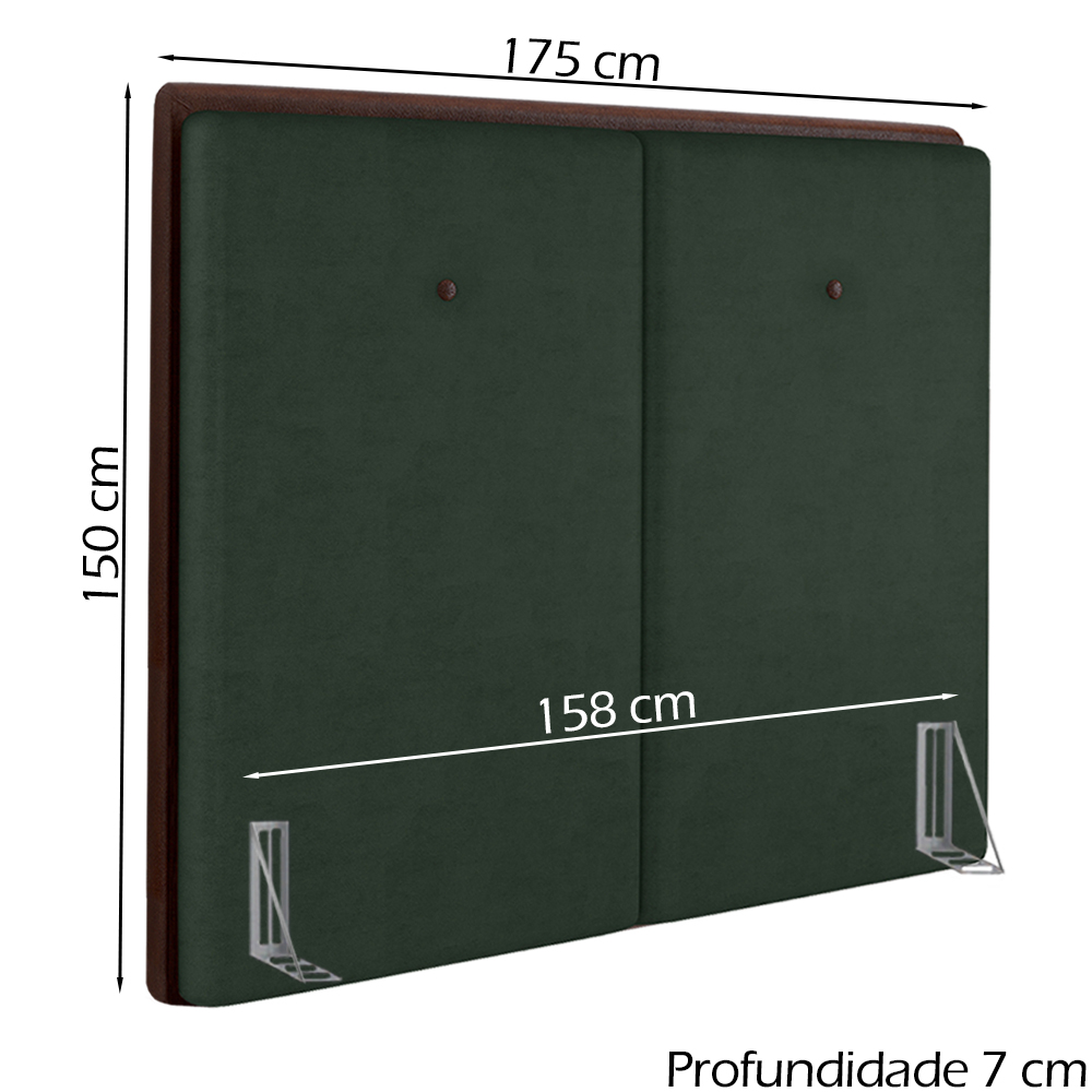 Cabeceira Queen 158 cm Lizz Veludo Verde Soon
