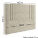Cabeceira Queen 158 cm London Veludo Bege Soon