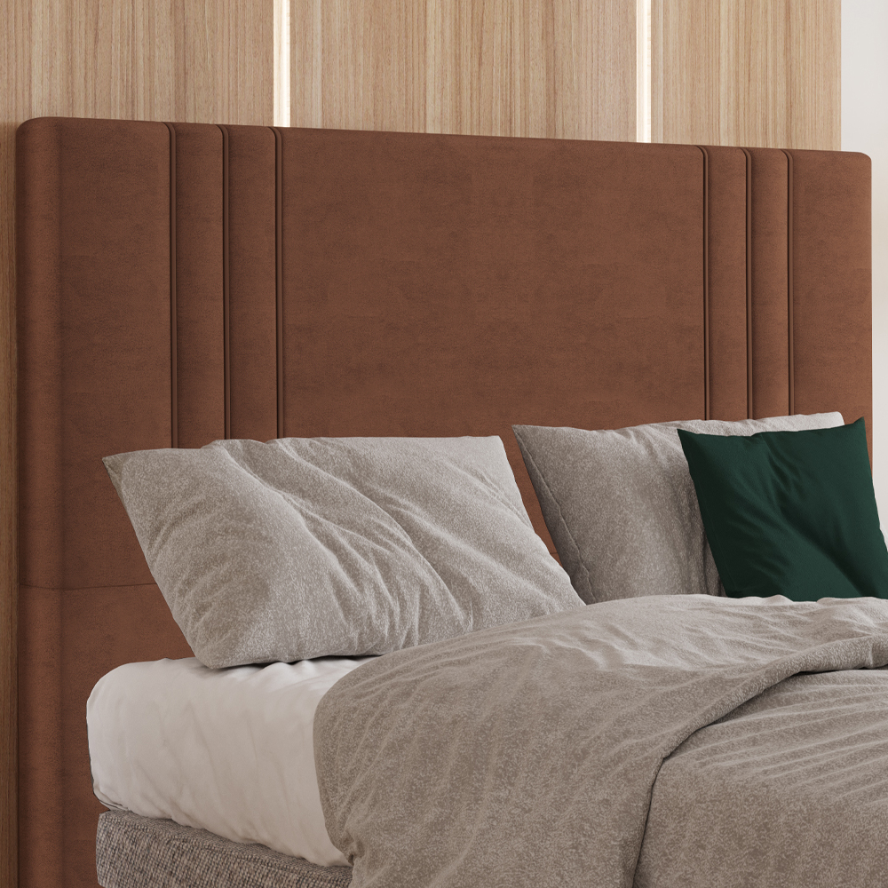 Cabeceira Queen 158 cm London Veludo Terracota Soon