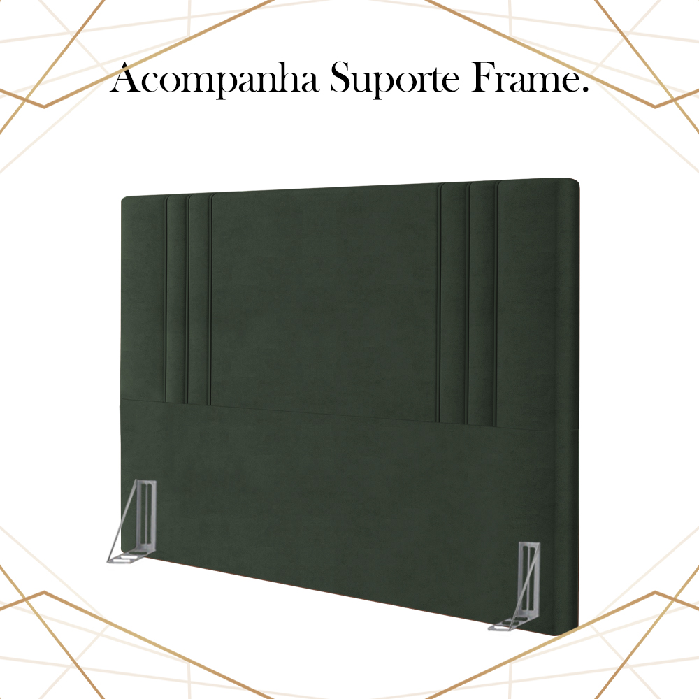 Cabeceira Queen 158 cm London Veludo Verde Soon