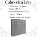 Cabeceira Queen 158 cm Lots Veludo Cinza Soon