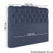 Cabeceira Queen 158 cm Milan Veludo Azul Soon