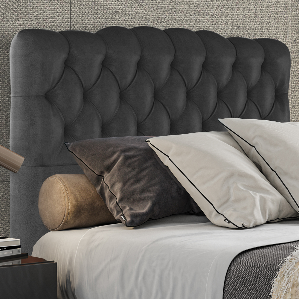 Cabeceira Queen 158 cm Milan Veludo Preto Soon