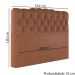 Cabeceira Queen 158 cm Milan Veludo Terracota Soon
