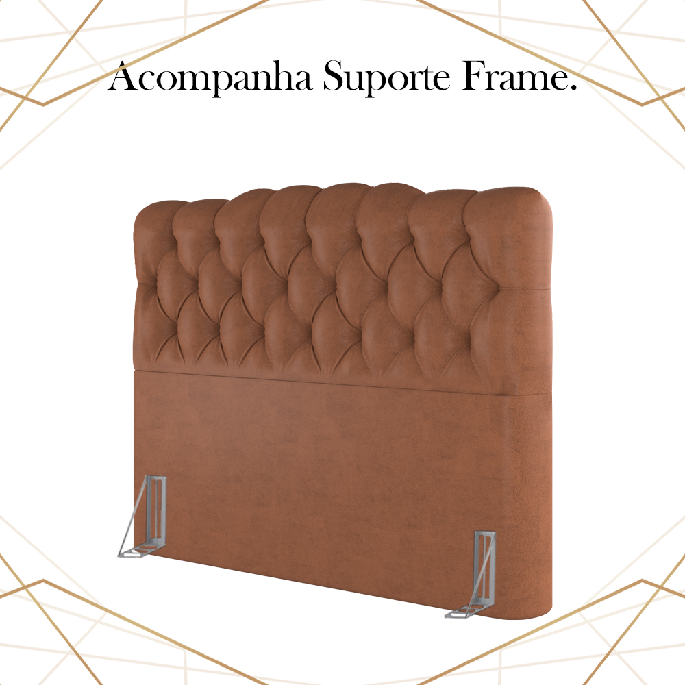 Cabeceira Queen 158 cm Milan Veludo Terracota Soon