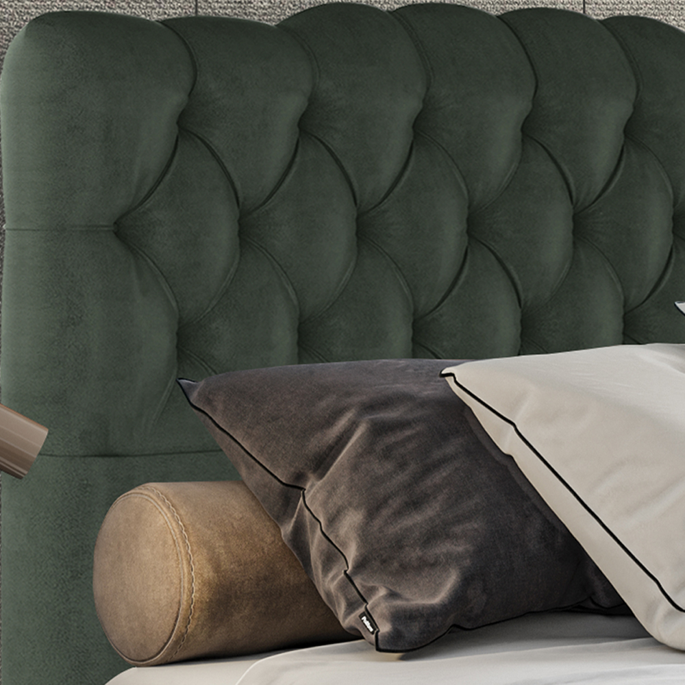 Cabeceira Queen 158 cm Milan Veludo Verde Soon