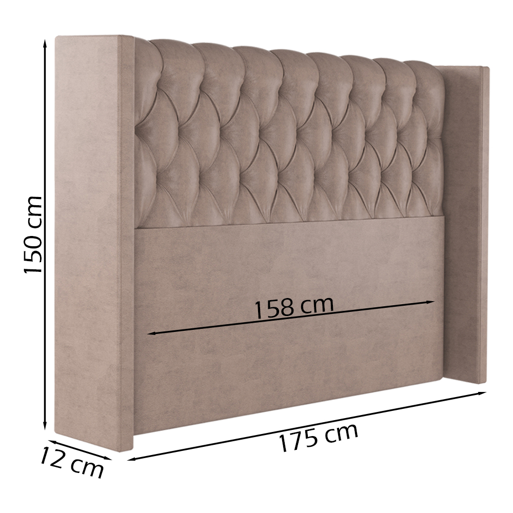 Cabeceira Queen 158 cm Toquio Veludo Rose Soon