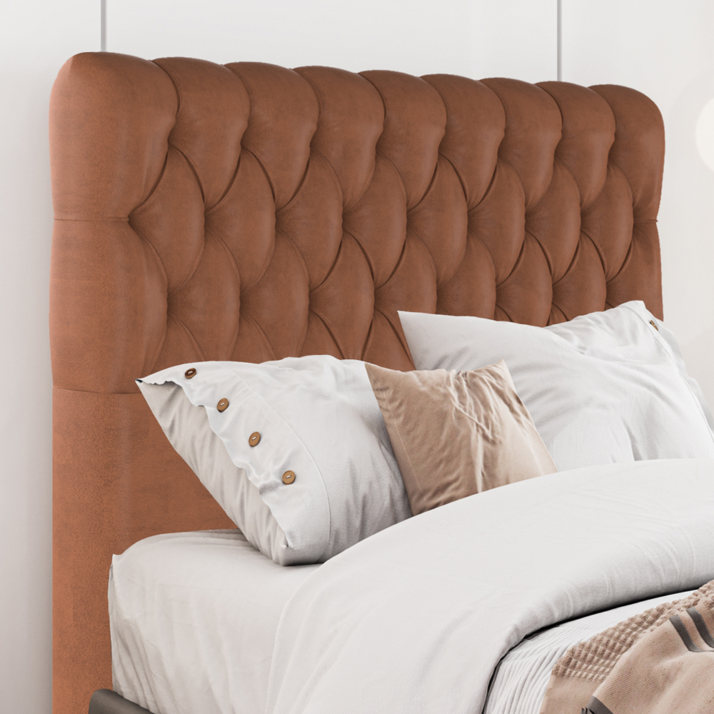 Cabeceira Queen 158 cm Vegas Veludo Terracota Soon