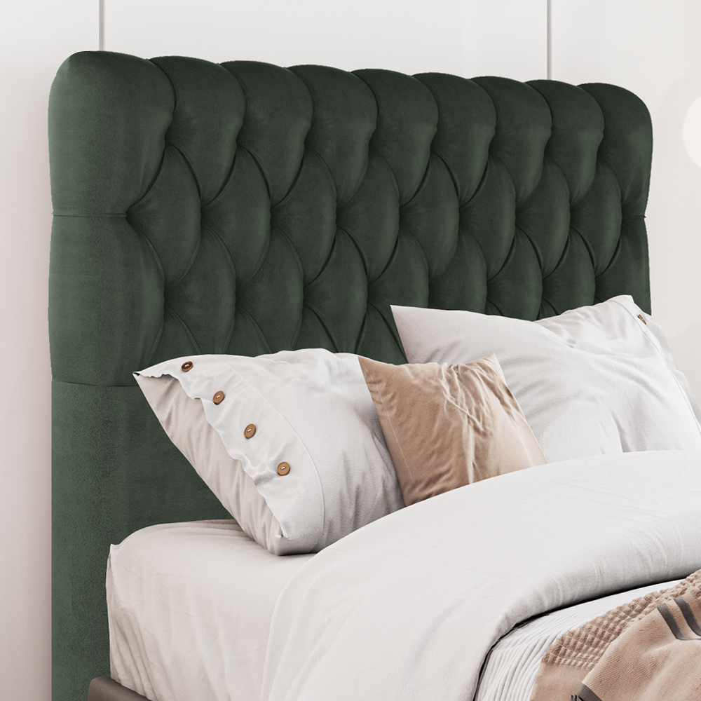Cabeceira Queen 158 cm Vegas Veludo Verde Soon