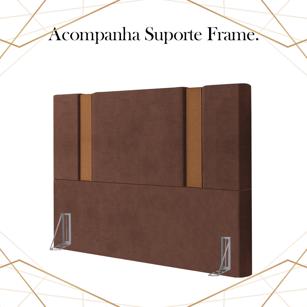 Cabeceira Queen 158 cm Veron Veludo Terracota Soon