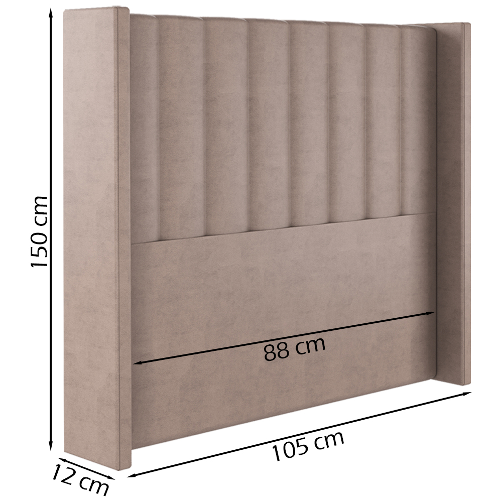 Cabeceira Solteiro 88 cm Barcell Veludo Rose Soon