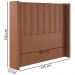Cabeceira Solteiro 88 cm Barcell Veludo Terracota Soon