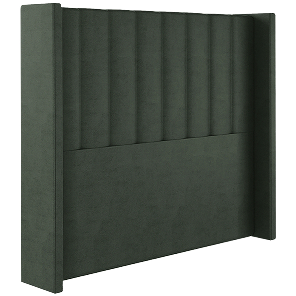 Cabeceira Solteiro 88 cm Barcell Veludo Verde Soon