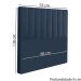 Cabeceira Solteiro 88 cm Dubai Veludo Azul Soon