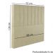 Cabeceira Solteiro 88 cm Dubai Veludo Bege Soon
