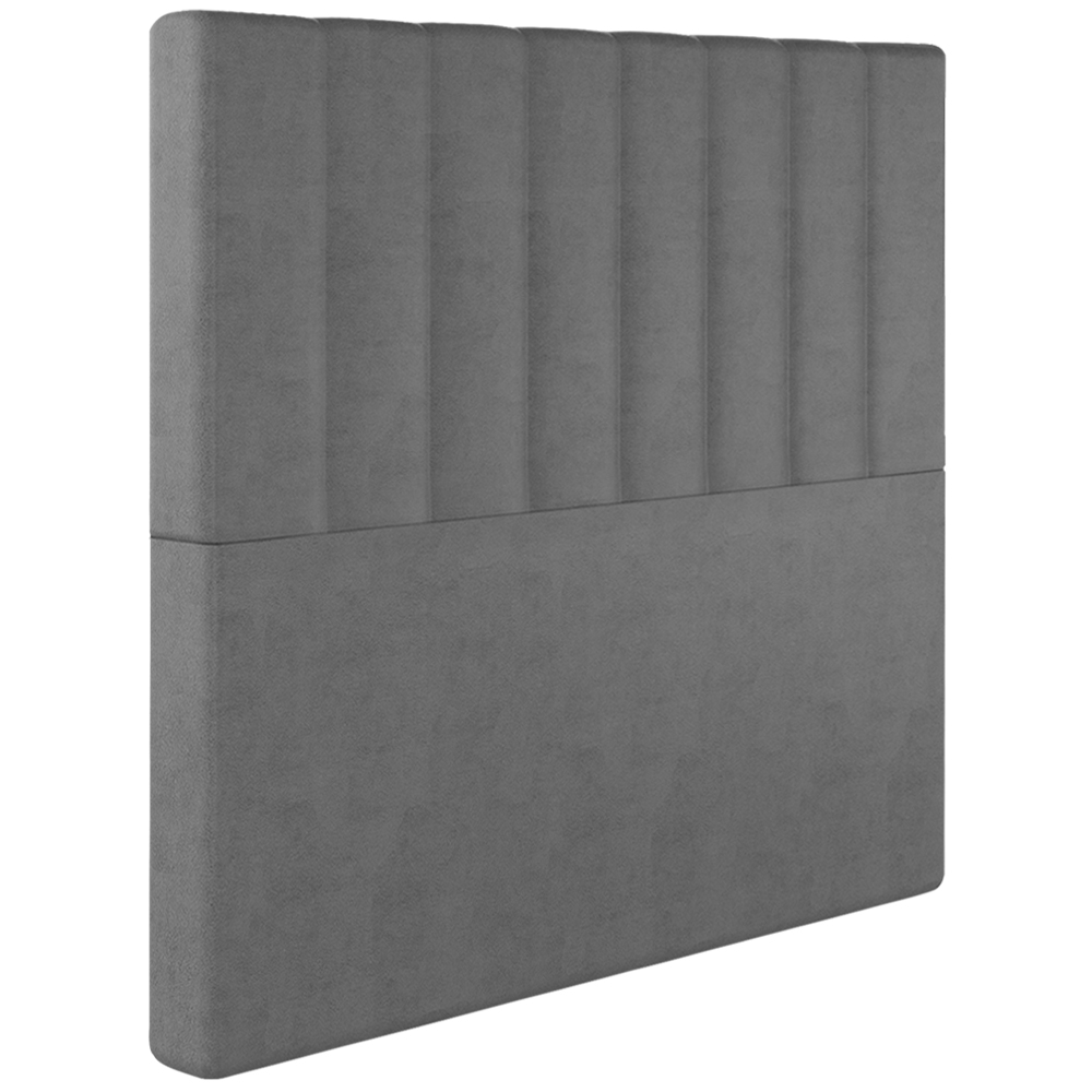 Cabeceira Solteiro 88 cm Dubai Veludo Cinza Soon
