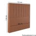 Cabeceira Solteiro 88 cm Dubai Veludo Terracota Soon