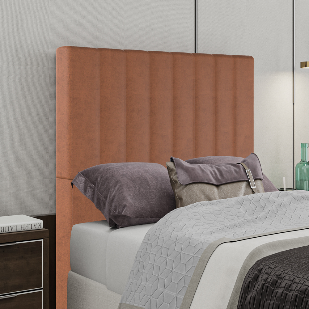Cabeceira Solteiro 88 cm Dubai Veludo Terracota Soon