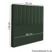 Cabeceira Solteiro 88 cm Dubai Veludo Verde Soon