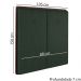 Cabeceira Solteiro 88 cm Lizz Veludo Verde Soon