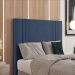 Cabeceira Solteiro 88 cm London Veludo Azul Soon