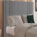 Cabeceira Solteiro 88 cm London Veludo Cinza Soon