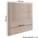 Cabeceira Solteiro 88 cm London Veludo Rose Soon