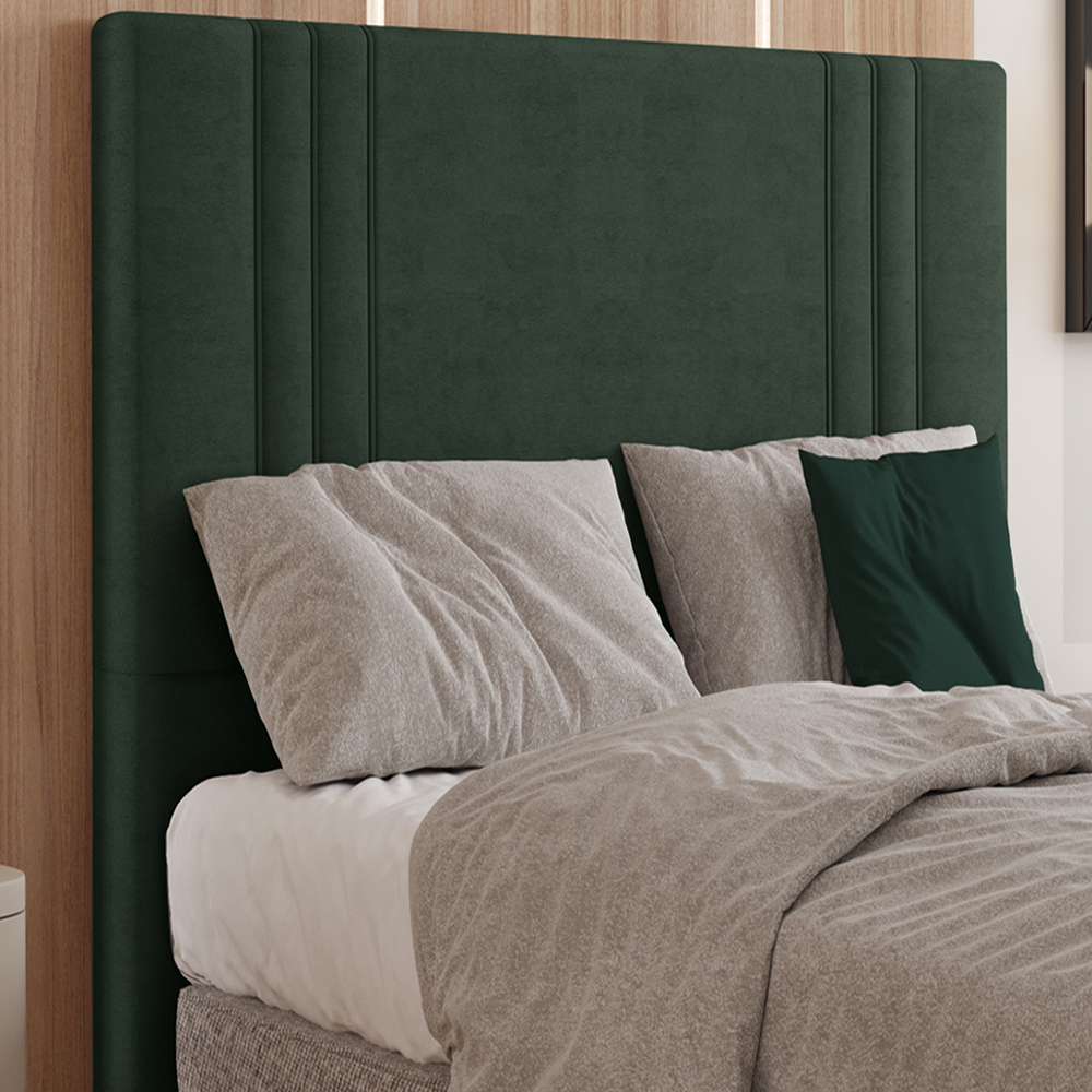 Cabeceira Solteiro 88 cm London Veludo Verde Soon