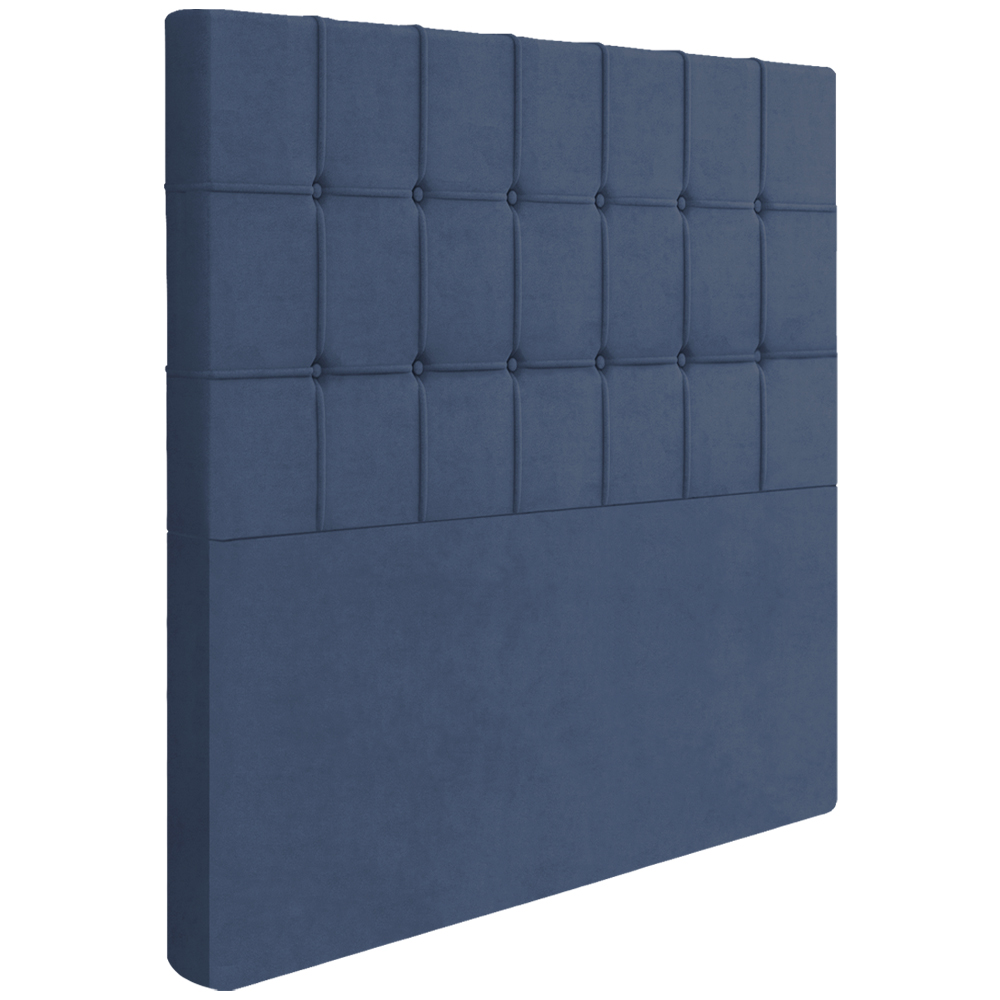 Cabeceira Solteiro 88 cm Lots Veludo Azul Soon