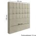 Cabeceira Solteiro 88 cm Lots Veludo Bege Soon
