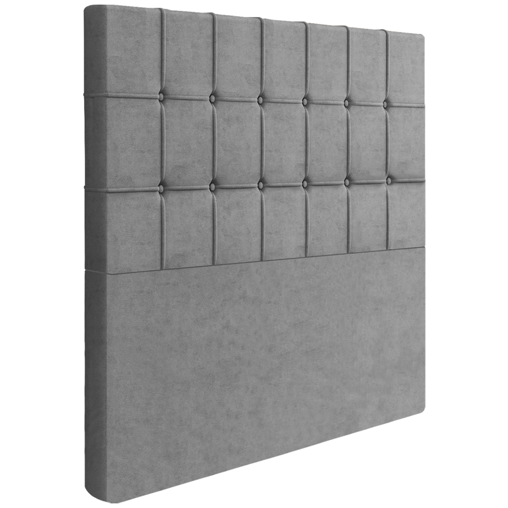 Cabeceira Solteiro 88 cm Lots Veludo Cinza Soon