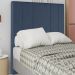 Cabeceira Solteiro 88 cm Madrid Veludo Azul Soon