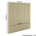 Cabeceira Solteiro 88 cm Madrid Veludo Bege Soon