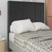 Cabeceira Solteiro 88 cm Madrid Veludo Preto Soon