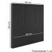 Cabeceira Solteiro 88 cm Madrid Veludo Preto Soon