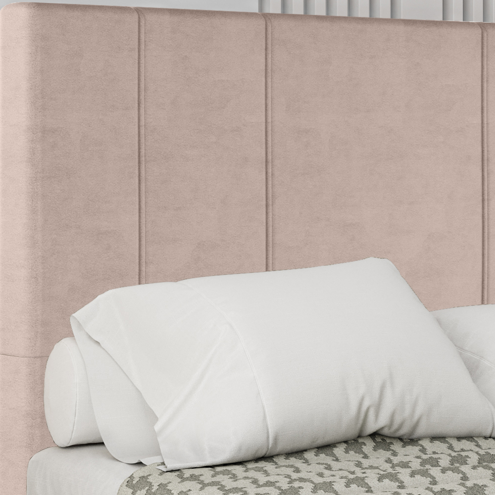 Cabeceira Solteiro 88 cm Madrid Veludo Rose Soon