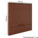 Cabeceira Solteiro 88 cm Madrid Veludo Terracota Soon