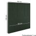 Cabeceira Solteiro 88 cm Madrid Veludo Verde Soon