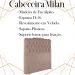 Cabeceira Solteiro 88 cm Milan Veludo Rose Soon