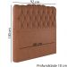 Cabeceira Solteiro 88 cm Milan Veludo Terracota Soon