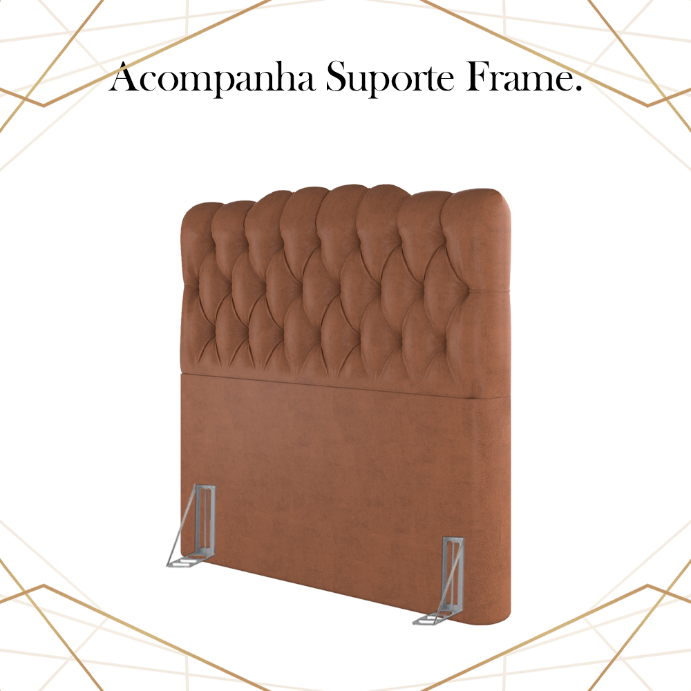 Cabeceira Solteiro 88 cm Milan Veludo Terracota Soon