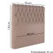Cabeceira Solteiro 88 cm Vegas Veludo Rose Soon