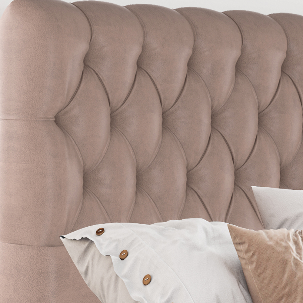 Cabeceira Solteiro 88 cm Vegas Veludo Rose Soon
