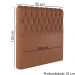 Cabeceira Solteiro 88 cm Vegas Veludo Terracota Soon