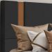 Cabeceira Solteiro 88 cm Veron Veludo Preto Soon