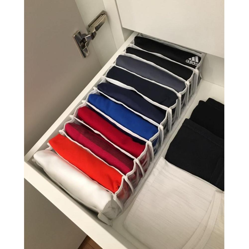 Kit 3 Colmeias Organizadoras De Moletons Com 10 Divisórias Organizador De Gaveta Closet
