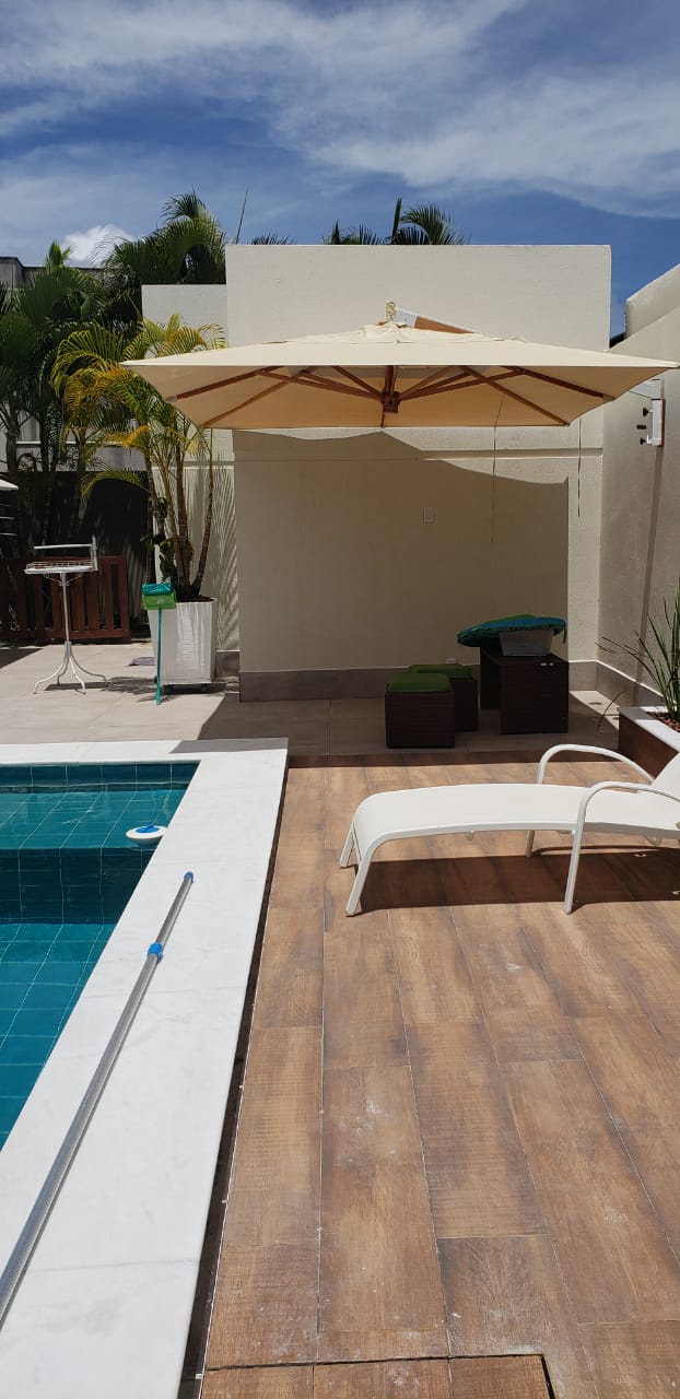 Ombrelone de Madeira Parede 3x3m Lateral Quadrado