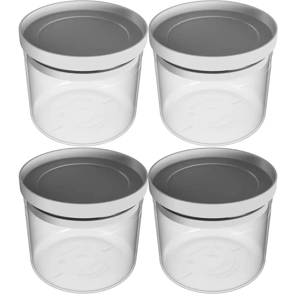 Conjunto 4 Potes Herméticos 1L Porta Mantimentos com Tampa P