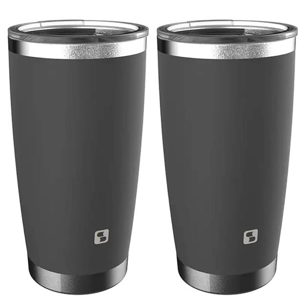 Kit 2 Copos Térmicos de Cerveja Parede Dupla Inox com Tampa