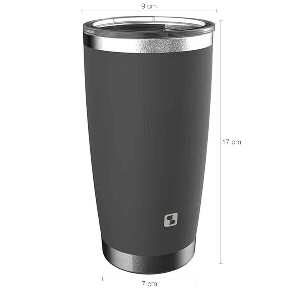 Kit 2 Copos Térmicos de Cerveja Parede Dupla Inox com Tampa